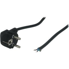POSAC-10/7/7L-18B: POS AC cable CEE7/7-YJ-03-90?[10A]-tinned ends H05VV-F3G0,75 L=1800 black