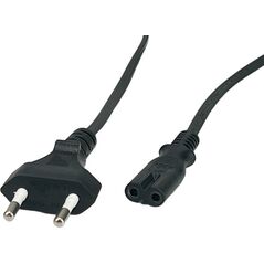 POSAC-C7EU30BK: POS AC cable C7-QT8[2,5A]-CEE7/16-YJ01[2,5A] H03VVH2-F2G0,75 L=3000 black