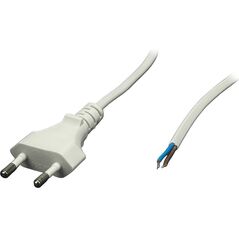 POSAC-CEE7/16WH12: POS AC cable CEE7/16-YJ01[2,5A]-tinned ends H03VVH2-F2G0,5 L=1200 white