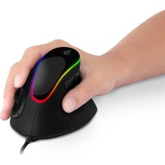 Mysz Connect IT CONNECT IT GAME FOR HEALTH ergonomická vertikální myš, drátová, černá