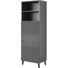 Cama Meble Witryna ABETO 60x40xH176,5 grafit/grafit połysk