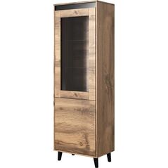 Cama Meble Witryna NORD 60x38x182,5 dąb wotan/antracyt