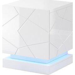 Cama Meble Szafka nocna QIU 2szt. 46x41,5xH53 biały połysk/biały połysk