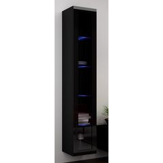 Cama Meble Witryna VIGO szkło'180' 180/40/30 czarny/czarny poł