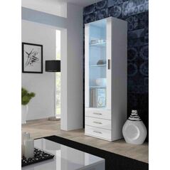 Cama Meble Witryna SOHO S1 biały/ biały połysk