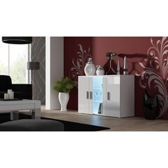 Cama Meble Komoda 120cm SOHO S7 biały/ biały połysk