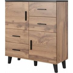 Cama Meble Komoda LOTTA 110 2D4S wotan + czarny mat