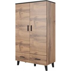 Cama Meble Szafa LOTTA 2D2S wotan + czarny mat