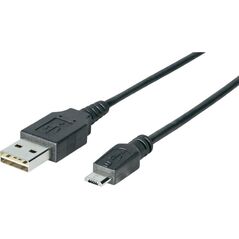 Kabel USB Sharkoon USB-A - microUSB 0.5 m Czarny (4044951015474)