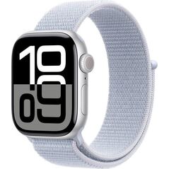 Apple Watch Series 10 (GPS) 42mm Ασημί Αλουμινένια Θήκη με Μπλε Αθλητικό Λουράκι (MWWD3)