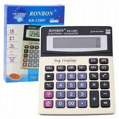 Αριθμομηχανή Γραφείου Ronbon RB-1200V Μεγάλη Οθόνη 12 Ψηφίων