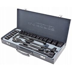 Zestaw narzędzi 1/2" 24el. (8-32mm) (6-kątnych)