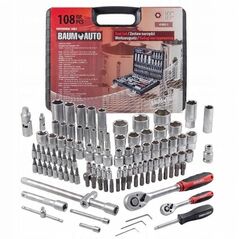 Zestaw narzędzi 108el. 1/4" & 1/2" (6-kątnych)(4-32mm)