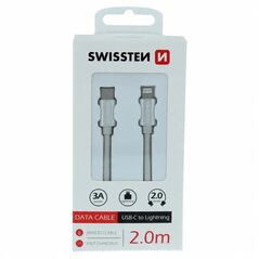 Swissten Textile Universal Quick Charge 3.1 USB-C to Lightning Data and Charging Cable 2m