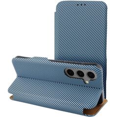 Kabura FOLIO Side Magnet kompatybilny z S-PEN do SAMSUNG S24 ULTRA niebieski