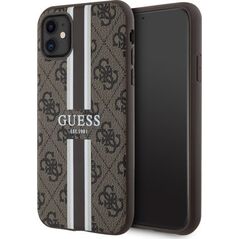 Guess Etui Guess GUHMN61P4RPSW Apple iPhone 11/XR brązowy/brown hardcase 4G Printed Stripes MagSafe
