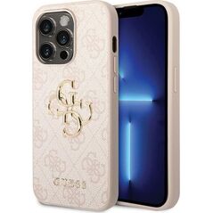 Guess Guess GUHCP15L4GMGPI iPhone 15 Pro 6.1" różowy/pink hardcase 4G Big Metal Logo