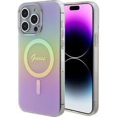 Guess Guess GUHMP15XHITSP iPhone 15 Pro Max 6.7" różowy/pink hardcase IML Iridescent MagSafe