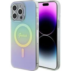 Guess Guess GUHMP15XHITSQ iPhone 15 Pro Max turkusowy/turquoise hardcase IML Iridescent MagSafe