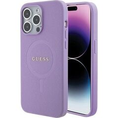 Guess Guess GUHMP15XPSAHMCU iPhone 15 Pro Max 6.7" fioletowy/purple hardcase Saffiano MagSafe
