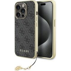 Guess Guess GUHCP15LGF4GGR iPhone 15 Pro 6.1" szary/grey hardcase 4G Charms Collection