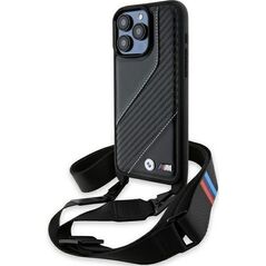 BMW BMW BMHCP15X23PSCCK iPhone 15 Pro Max 6.7" czarny/black hardcase M Edition Carbon Stripe & Strap