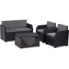 Allibert Modena set with storage table - grafitowy