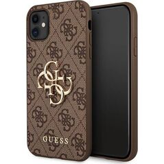 Guess Guess GUHCN614GMGBR iPhone 11 6,1 brązowy/brown hardcase 4G Big Metal Logo