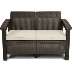 Κήπος καναπές δύο θέσεων Corfu Love Seat καφέ 8711245158259