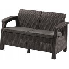Καναπές κήπου δύο θέσεων Corfu Love Seat γκρι 8711245158730