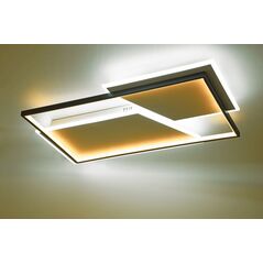 Φωτιστικό οροφής LED BALTIK GAISMA, 80W x 2, 12480 lm, ρυθμιζόμενο, μαύρο, 120 x 28 cm, με τηλεχειριστήριο
