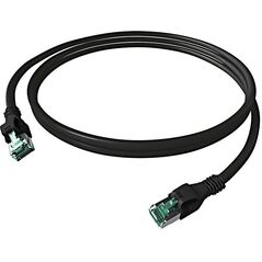 Καλώδιο Patch EasyLan DualBoot® PushPull Cat.6A (Class EA), S/FTP, RJ45 / RJ45, μαύρο, 3 m