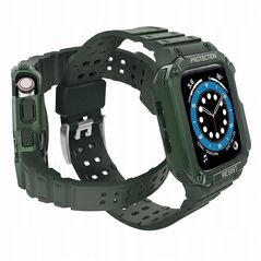 Λουράκι με προστατευτική θήκη Protect Strap Band για Apple Watch 38 / 40 / 41 mm θήκη θωράκισης - πράσινο