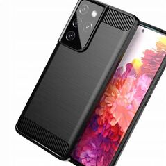 Θήκη Carbon elastyczne etui pokrowiec Samsung Galaxy S21 Ultra 5G czarny