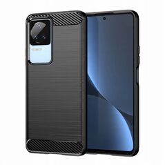 Θήκη Carbon etui Xiaomi Poco F4 5G εύκαμπτη σιλικόνη θήκη από ανθρακονήματα μαύρη
