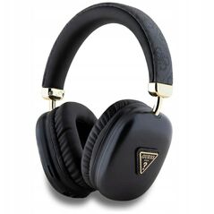 Ακουστικά Guess Guess PU Leather 4G Triangle Logo Bluetooth Stereo μαύρου χρώματος