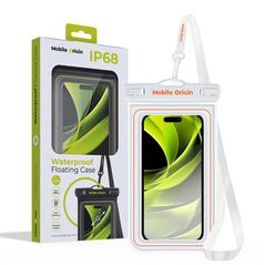 Αδιάβροχη πλωτή θήκη Mobile Origin 6,5", λευκό/πορτοκαλί