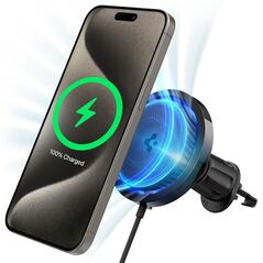 Φορτιστής Αυτοκινήτου Spigen OneTap Pro 3 Cryomax MagSafe (Άγκιστρο Εξαερισμού), μαύρο