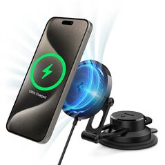 Spigen OneTap Pro 3 Cryomax MagSafe Car Wireless Charger (Dashboard), black