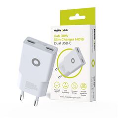 Φορτιστής Mobile Origin GaN 30W Slim MO18 - Διπλή USB-C