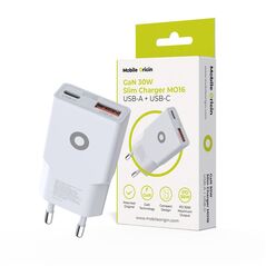 Φορτιστής Mobile Origin GaN 30W Slim MO16 - USB-A + USB-C