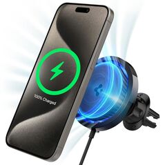 Φορτιστής Αυτοκινήτου Spigen OneTap Pro 3 Cryomax MagSafe (Αεραγωγός), μαύρο