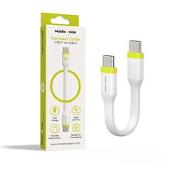 Καλώδιο Mobile Origin Compact USB-C σε USB-C, λευκό