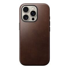 NOMAD Μοντέρνα Θήκη από Δέρμα Horween Rustic Brown | iPhone 16 Pro