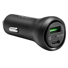 Φορτιστής Spigen Φορτιστής αυτοκινήτου Spigen SteadiBoost F31QC 2-port Car Charger PD 27W QC 3.0 Black