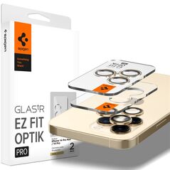 Spigen Προστατευτικό γυαλί για κάμερα Spigen Optik.tr ez Fit Camera Protector Apple iPhone 14 Pro/14 Pro Max Gold [2 PACK]