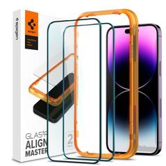 Spigen Tempered Glass Spigen GLAS.tR Slim AlignMaster Apple iPhone 14 Pro Μαύρο [2 PACK]