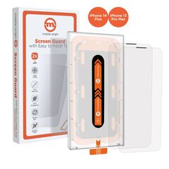 MOBILE ORIGIN Προστατευτικό γυαλί με εφαρμογέα iPhone 14 Plus / 13 Pro Max, 2 τεμ