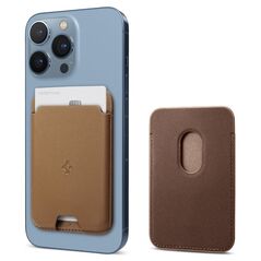 Spigen Καρτοθήκη Spigen Valentinus Magsafe Universal Magnetic Card Holder Brown