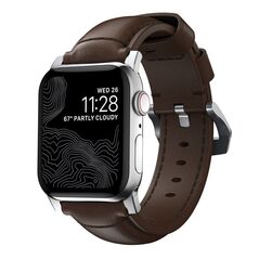 Nomad NOMAD Strap Traditional Leather Brown 42mm / 44mm Connector Silver